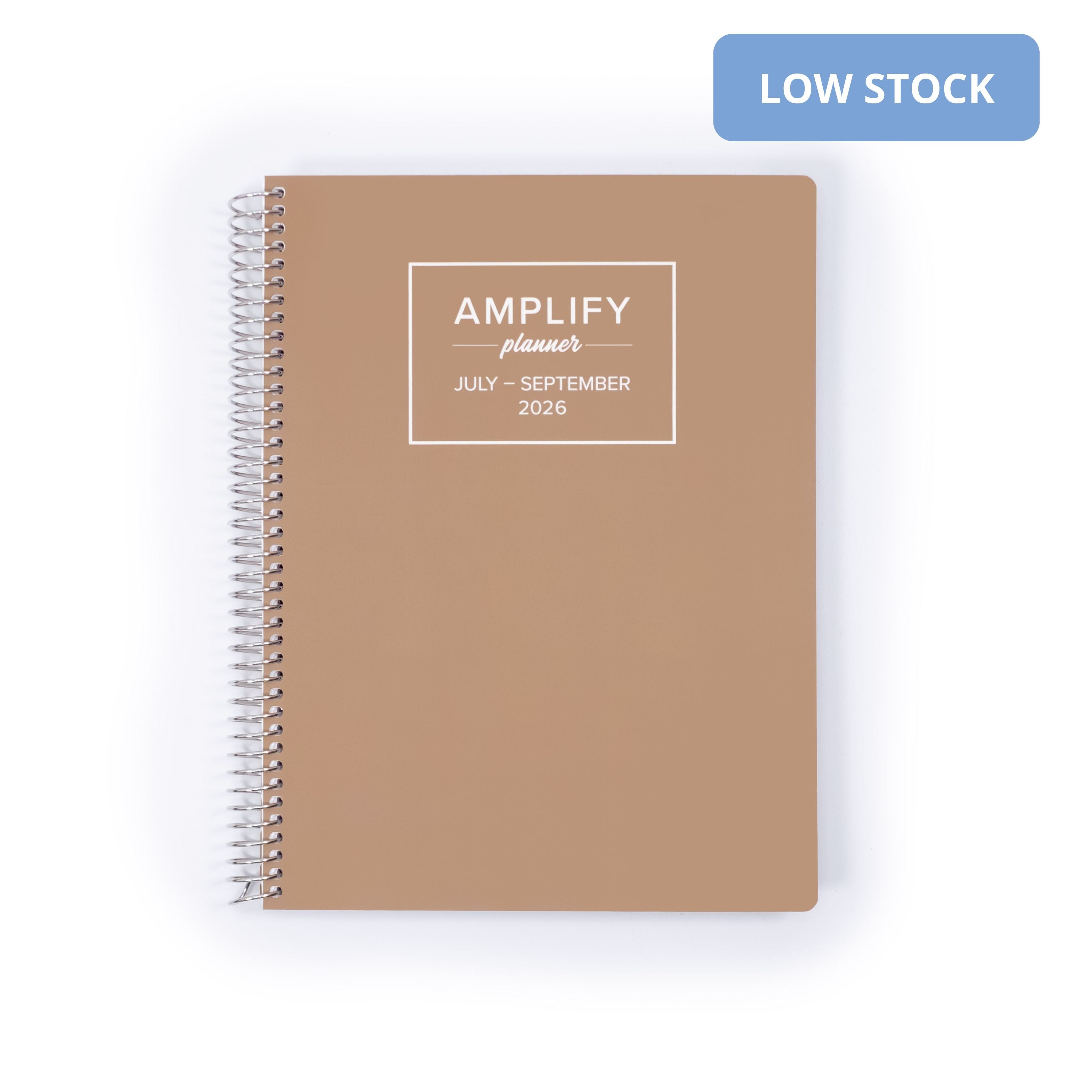 Daily Planner - July-September 2026 - Nomad Brown cover design from Amplify Planner, featuring a warm, earthy hue with a simple title layout.