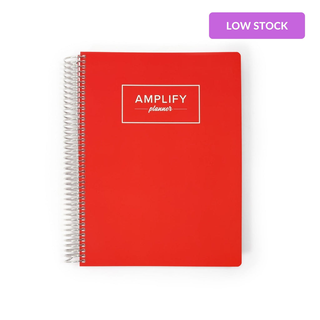 Weekly amplify planner for 2026 in the color way Poppy Red