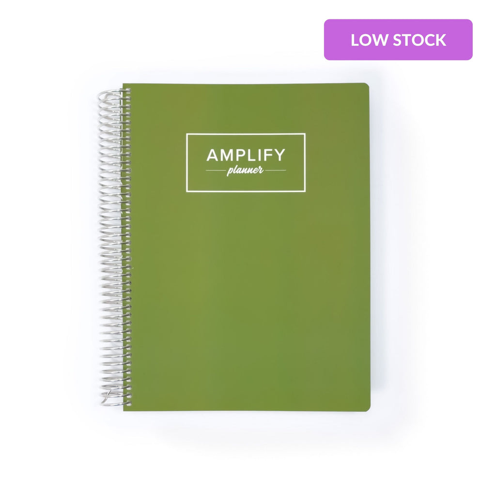 Weekly amplify planner for 2026 in the color way Sage & Sprout