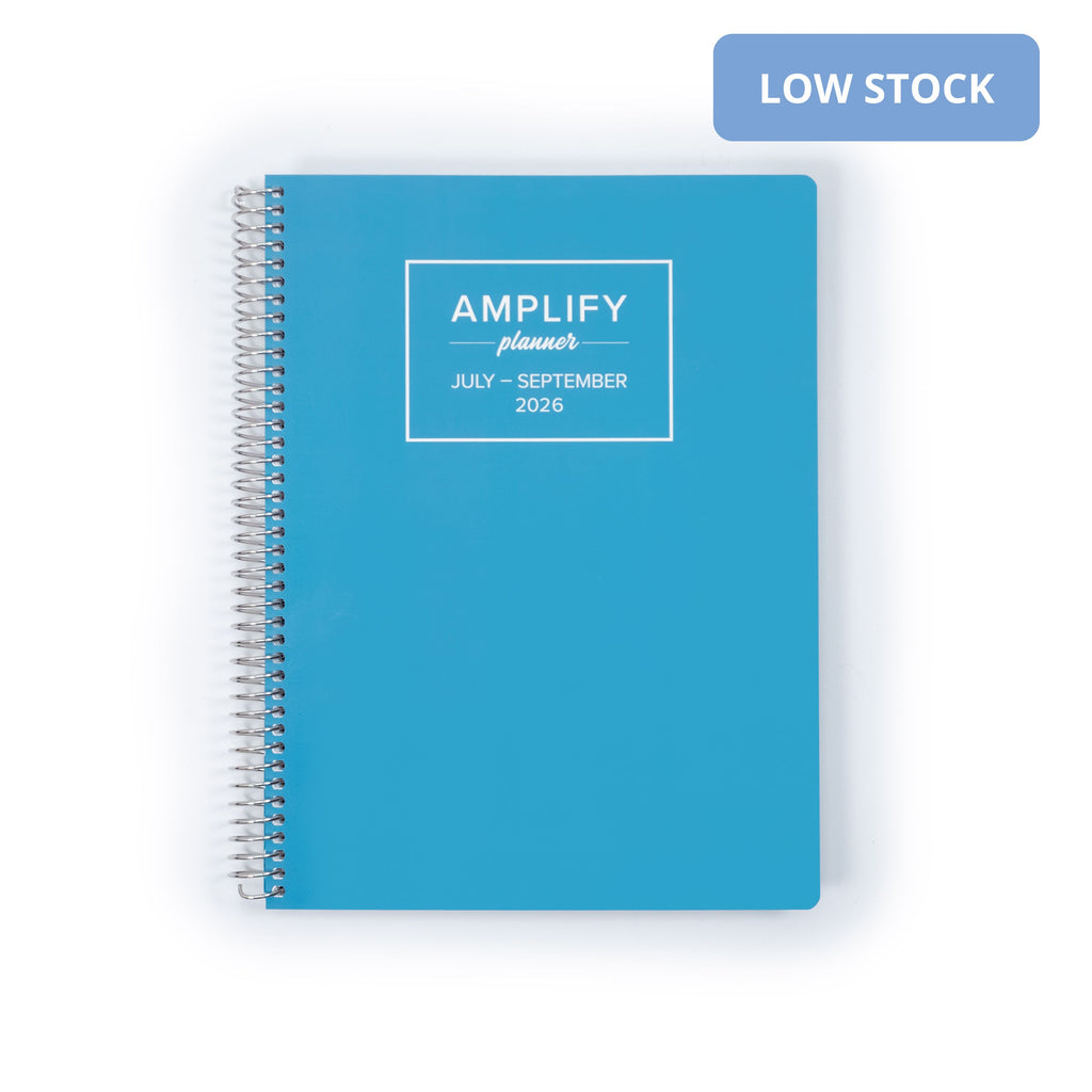 Daily Planner - July-September 2026 in Poolside Blue cover by Amplify Planner, featuring a sleek spiral design.