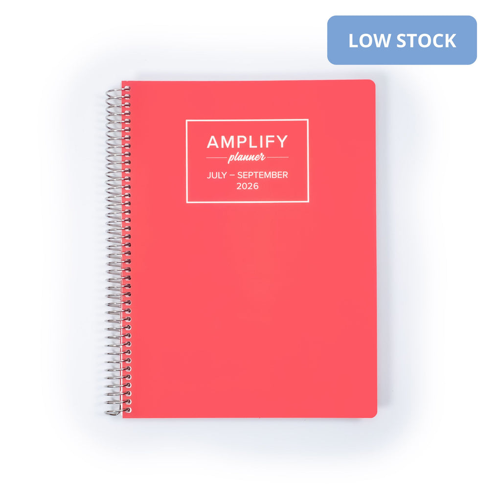 Daily Planner - July-September 2026 - Summer Sangria cover showcasing a vibrant coral design with the title and year prominently displayed.