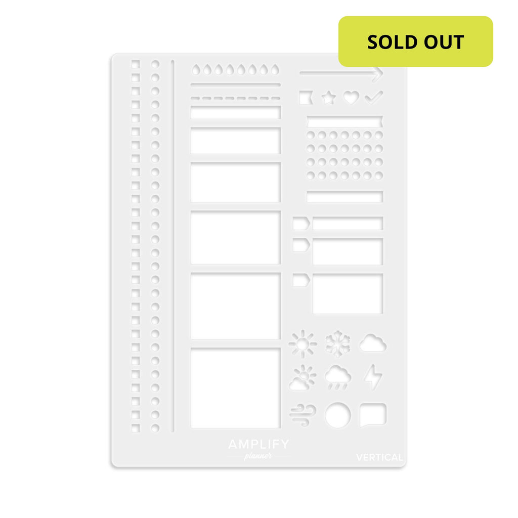 Amplify Planner Vertical Weekly Stencil | Perfect for the Vertical Weekly Layout