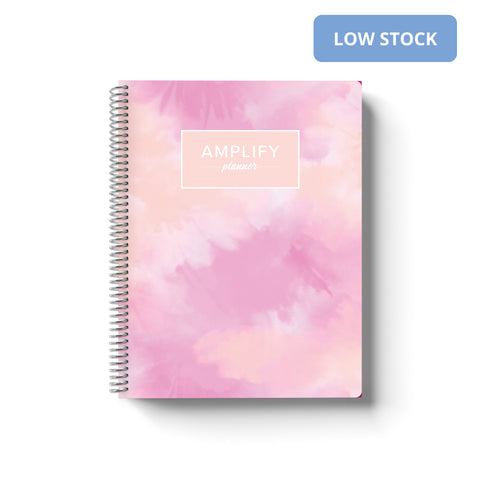 Pink Tie Dye Yearly Planner January-December 2024