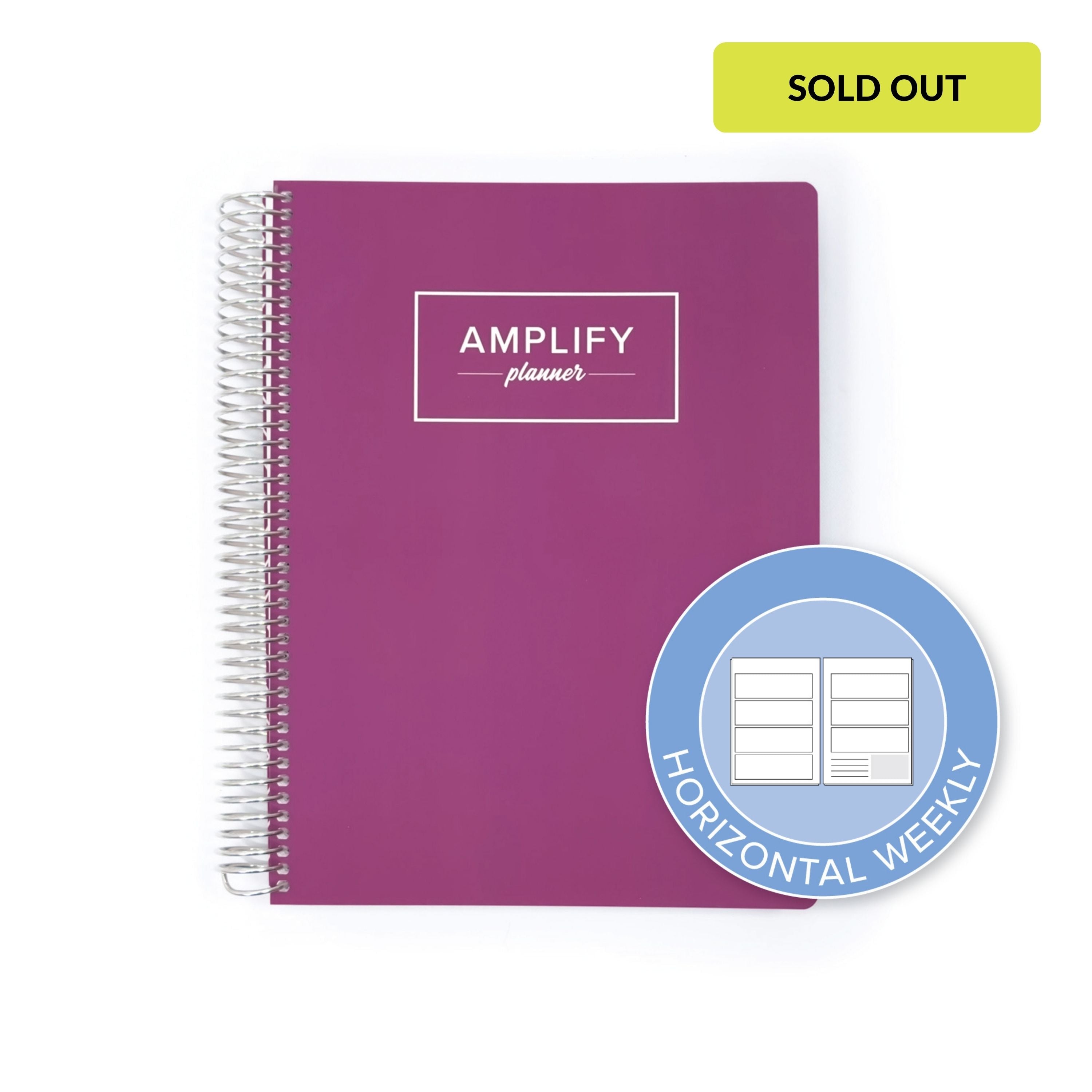 Horizontal Layout - Weekly amplify planner for 2026 in the color way Becoming Mauve 