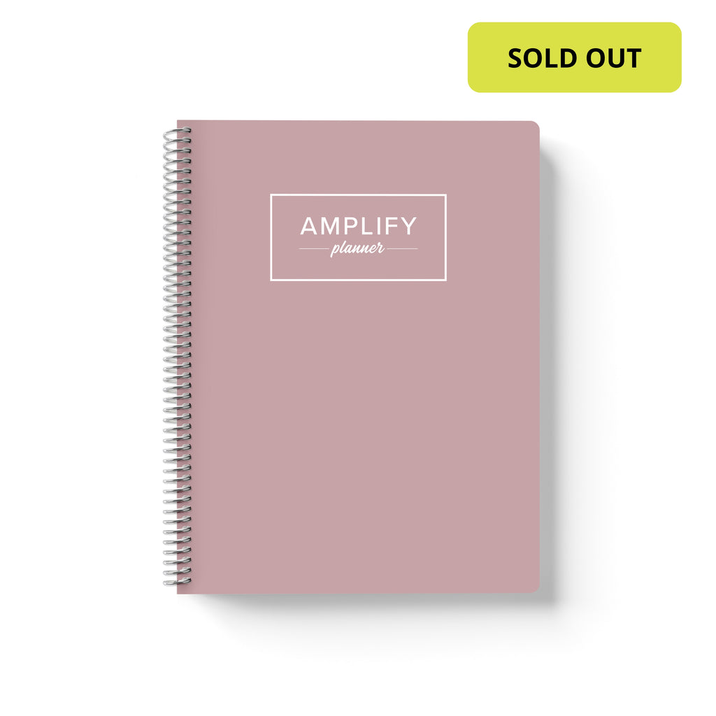 Peaceful Mauve Yearly Planner January-December 2024