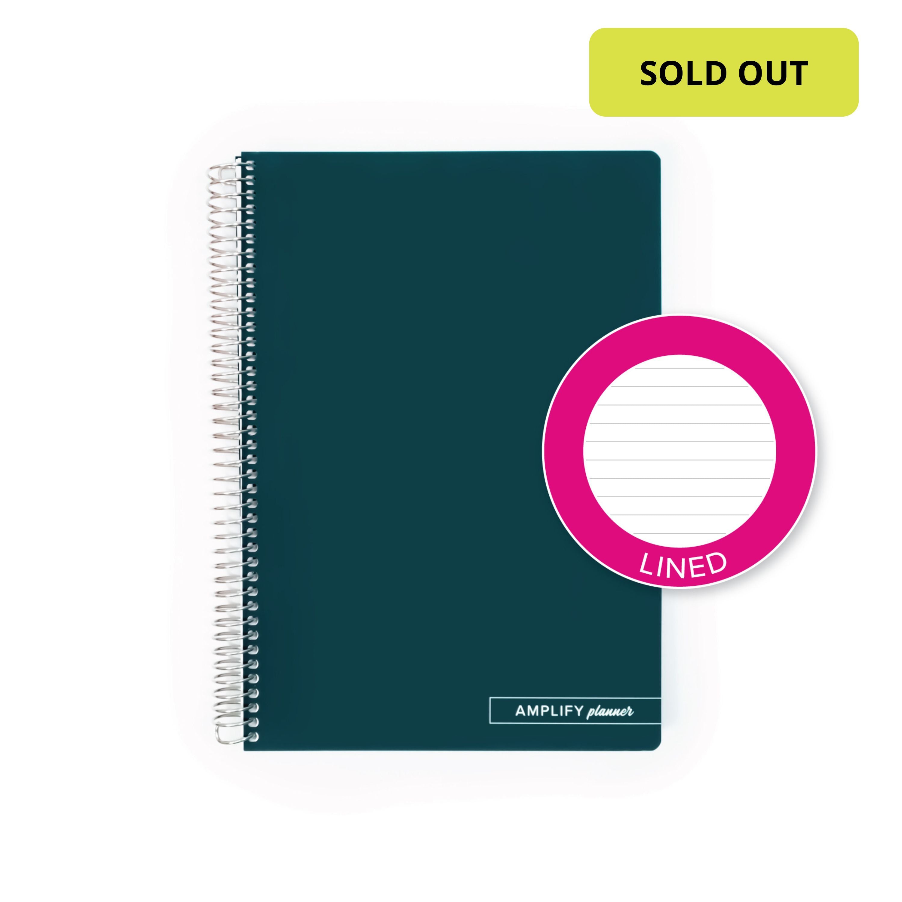 Montana Sapphire Spiral Notebook - Amplify Planner, with classic lined pages for neat note-taking. The perfect Spiral Notebook for students and professionals alike.