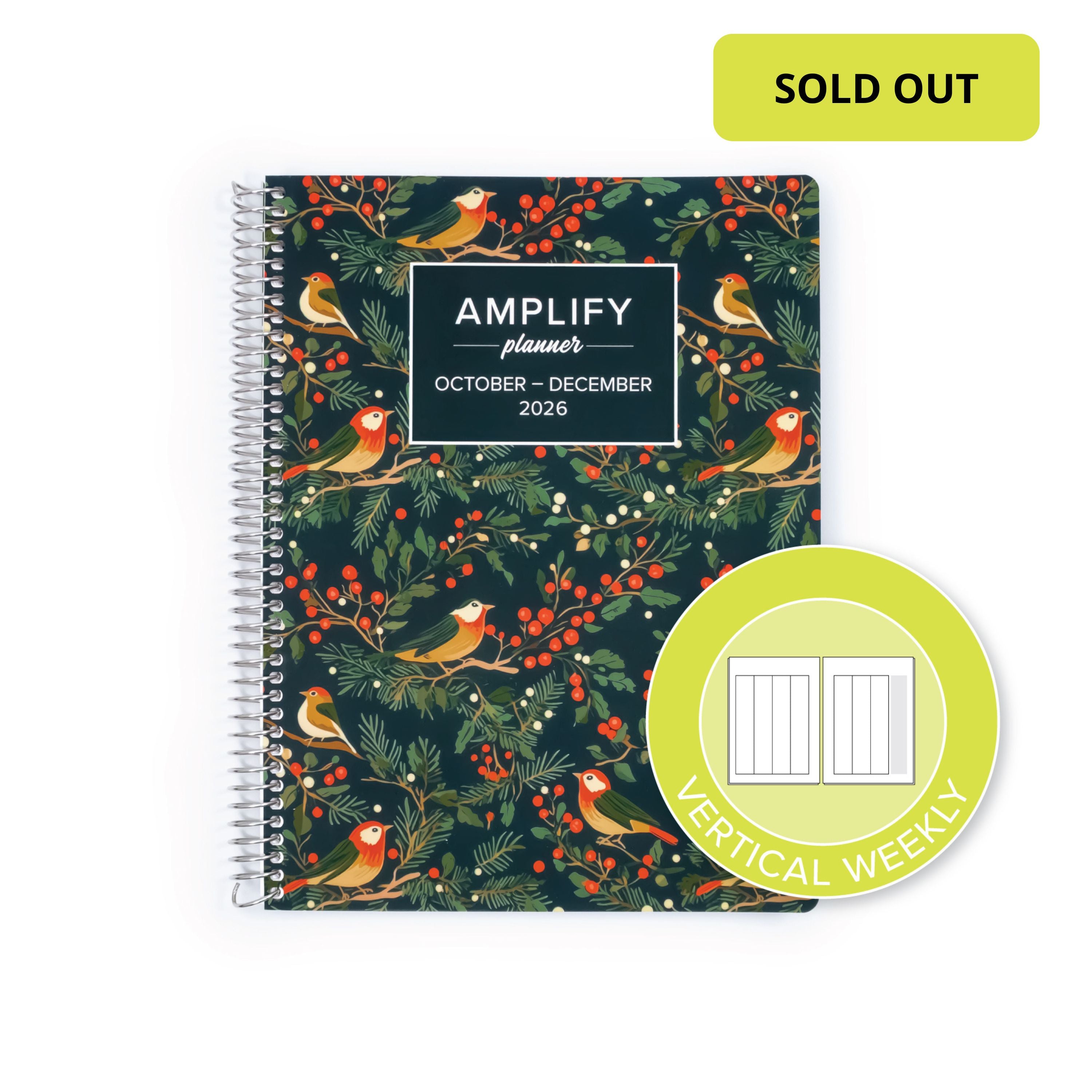Daily Planner - October-December 2026 - Songbird Winter - Limited Edition