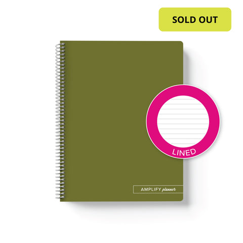 Khaki Green Spiral Notebook