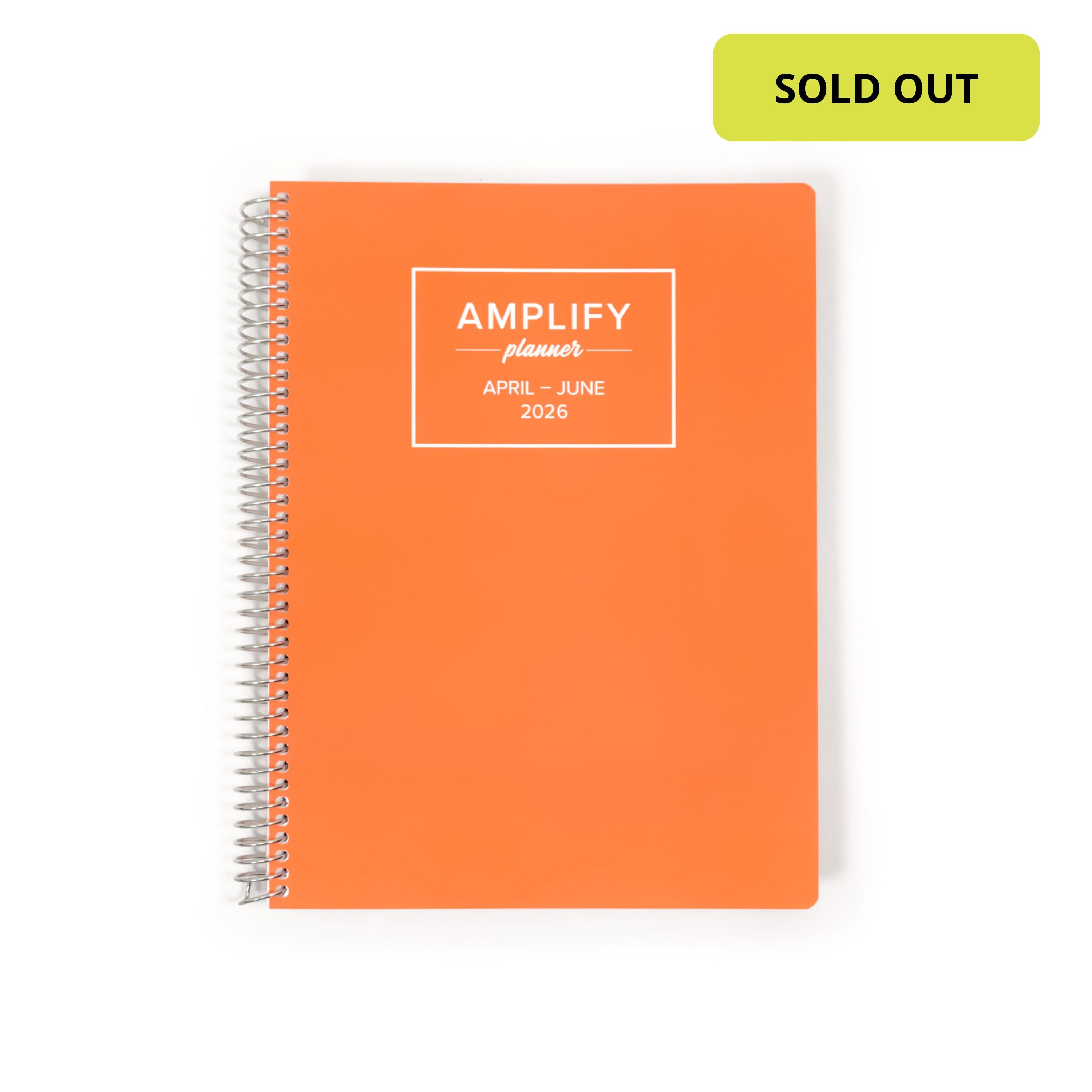 Daily Planner - April-June 2026 - Orange Sherbet