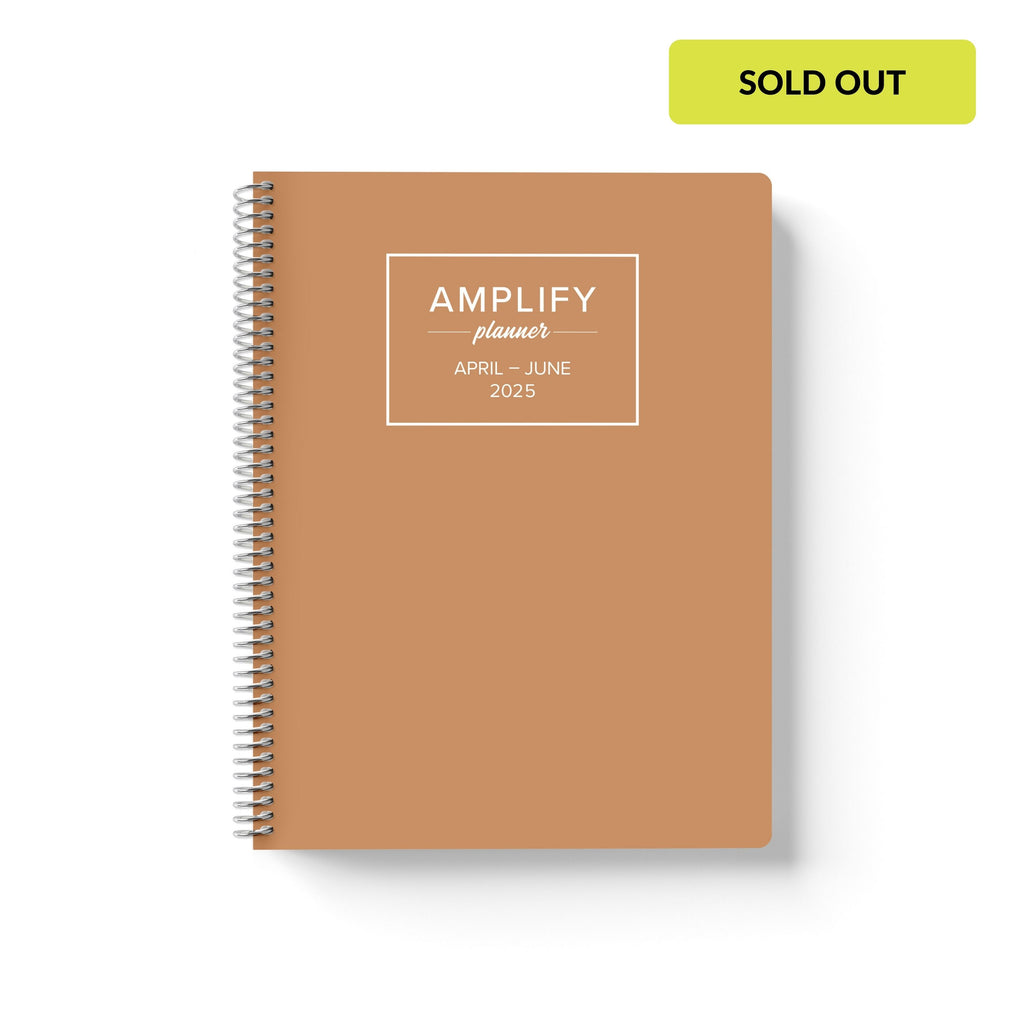 honeycomb q2 2025 quarterly daily amplify planner on white background