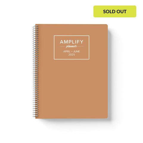 honeycomb q2 2025 quarterly daily amplify planner on white background