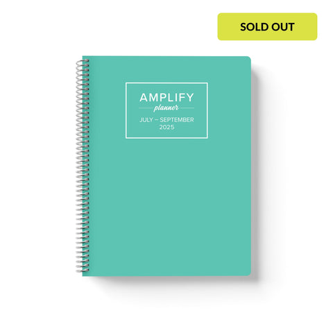 mermaid splash q3 2025 quarterly daily amplify planner on white background