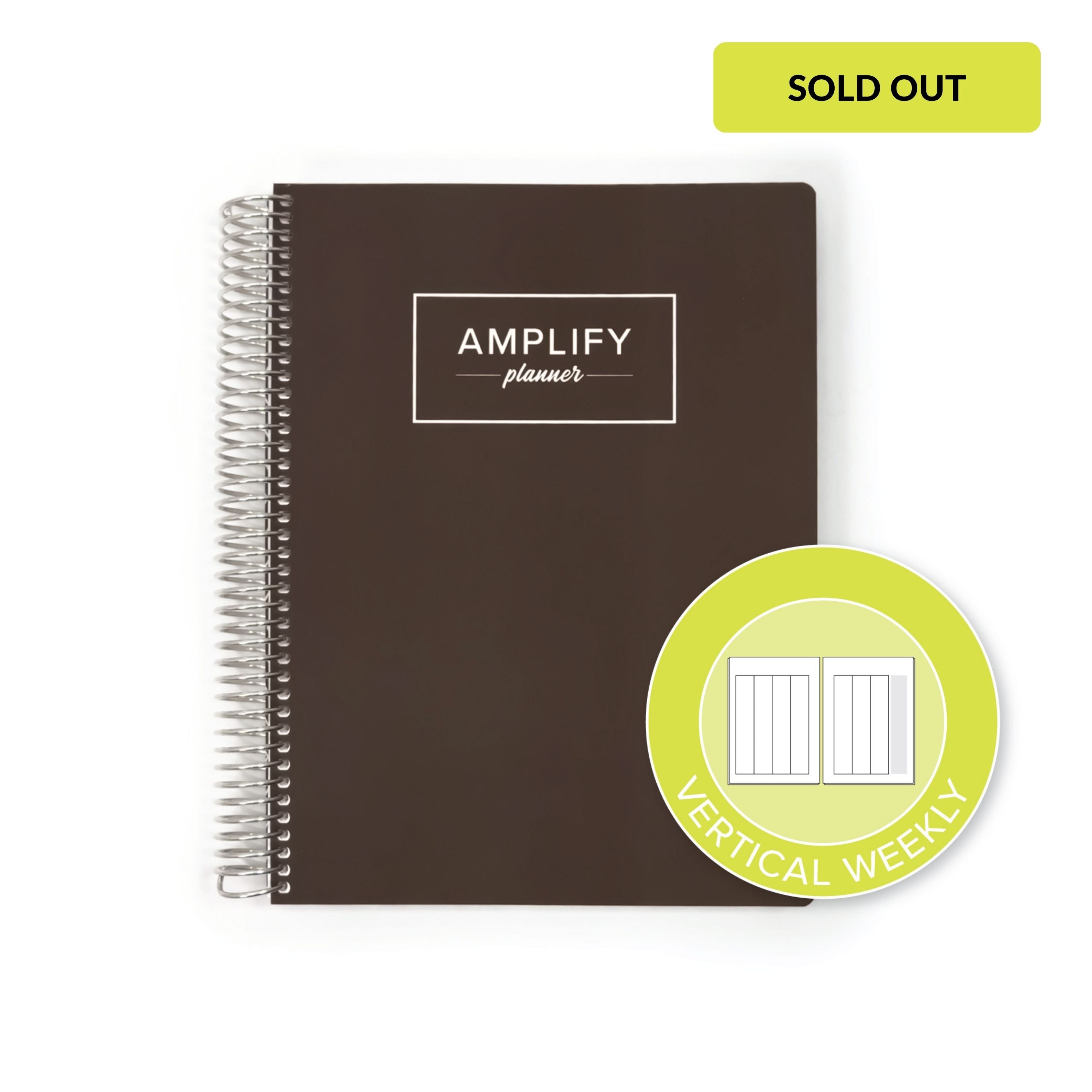 Vertical Layout - Weekly amplify planner for 2026 in the color way Next Step Brown