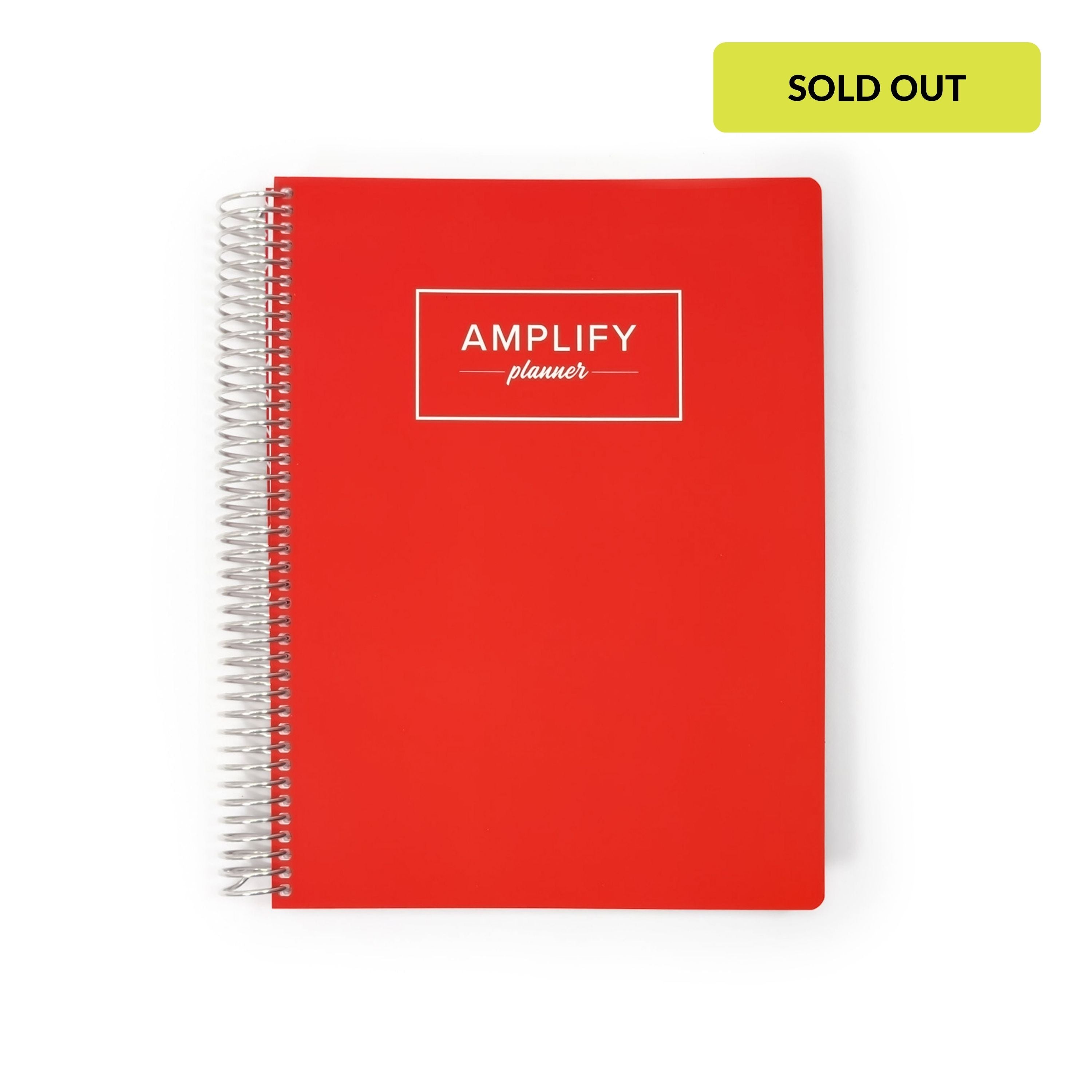 Weekly amplify planner for 2026 in the color way Poppy Red
