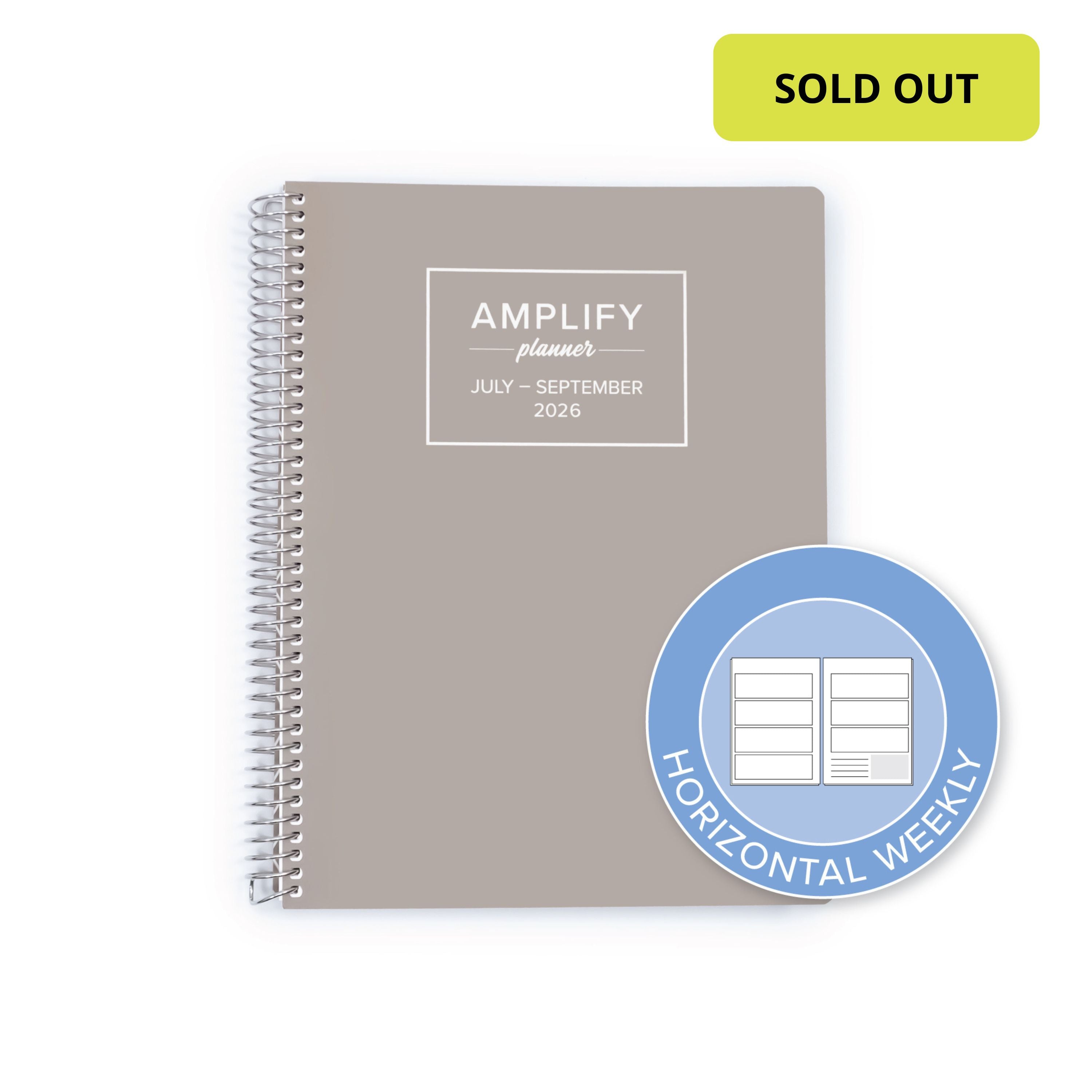 Daily Planner - July-September 2026 - Gentle Grey