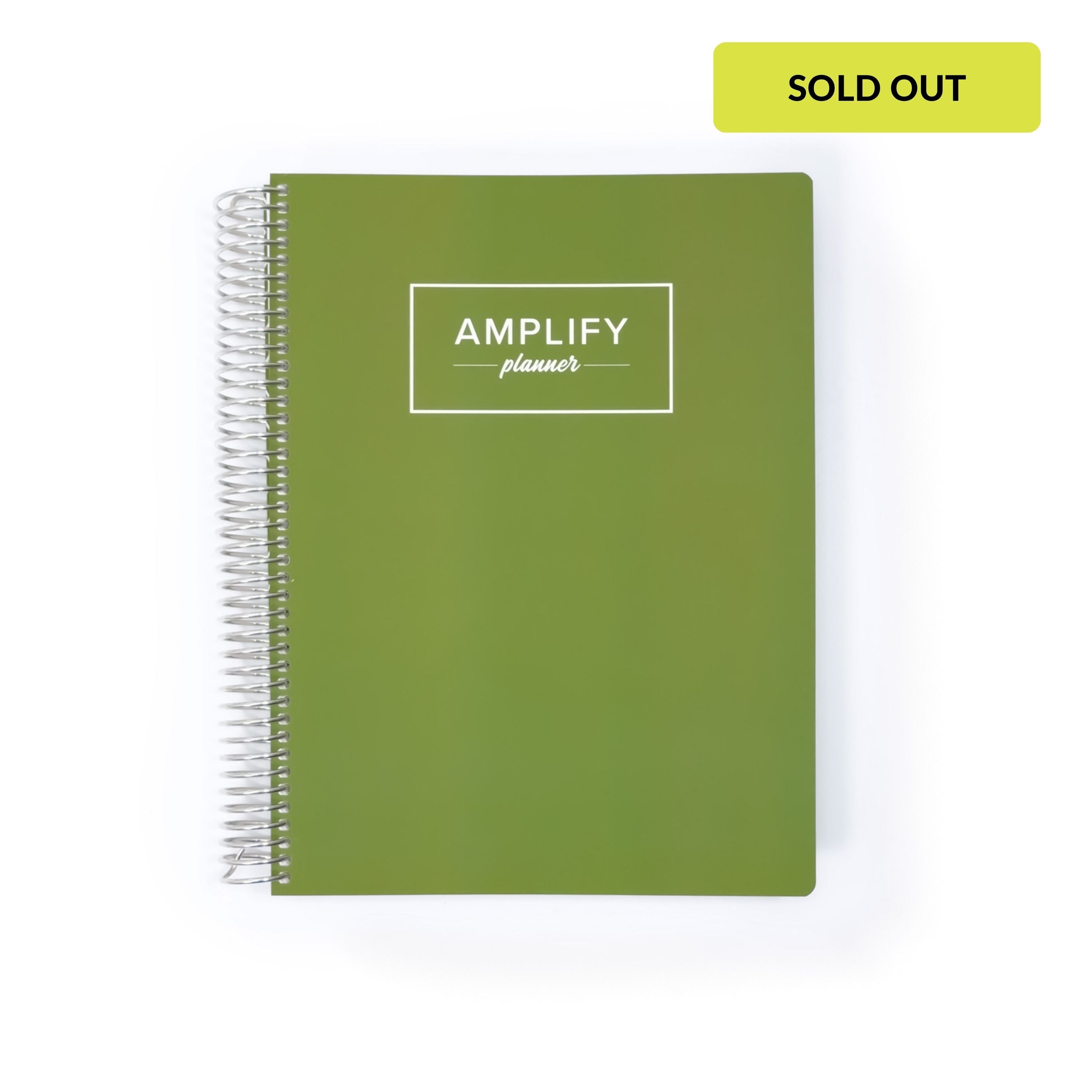 Weekly amplify planner for 2026 in the color way Sage & Sprout