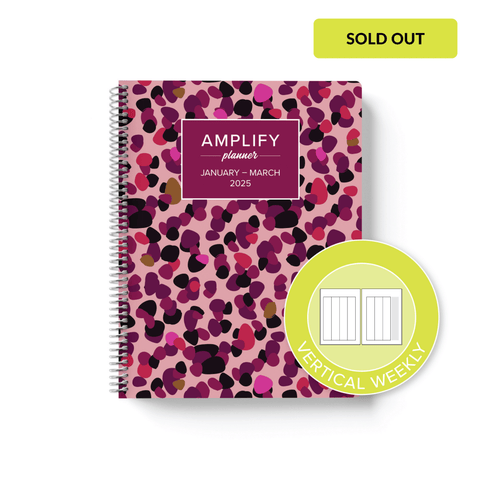 charisma cover with graphic indicating vertical weekly layout option in Q1 2025 Amplify Planner