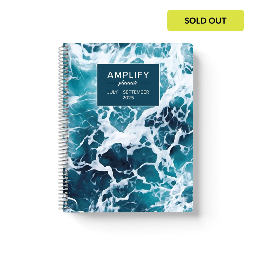 high tide q3 2025 quarterly daily amplify planner on white background