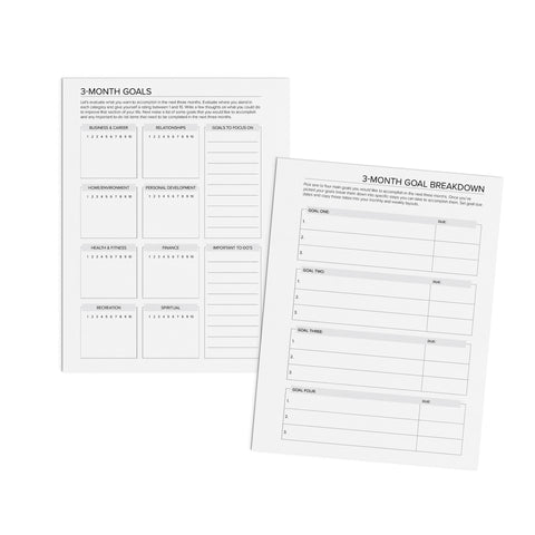 Amplify Planner 2026 Weekly printable Planner 3-month goals setting pages