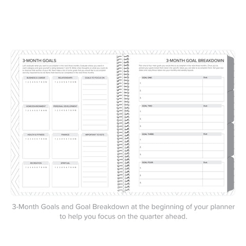 3-month goal setting page in undated daily Amplify Planner