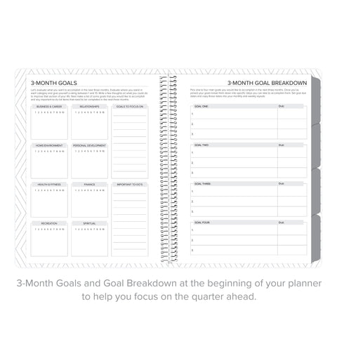 3-month goal setting page in undated daily Amplify Planner