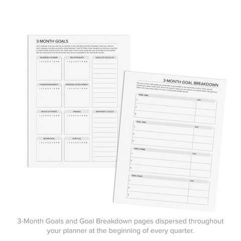 Amplify Planner 2025 Weekly printable Planner 3-month goals setting pages