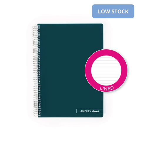 Montana Sapphire Spiral Notebook - Amplify Planner, with classic lined pages for neat note-taking. The perfect Spiral Notebook for students and professionals alike.