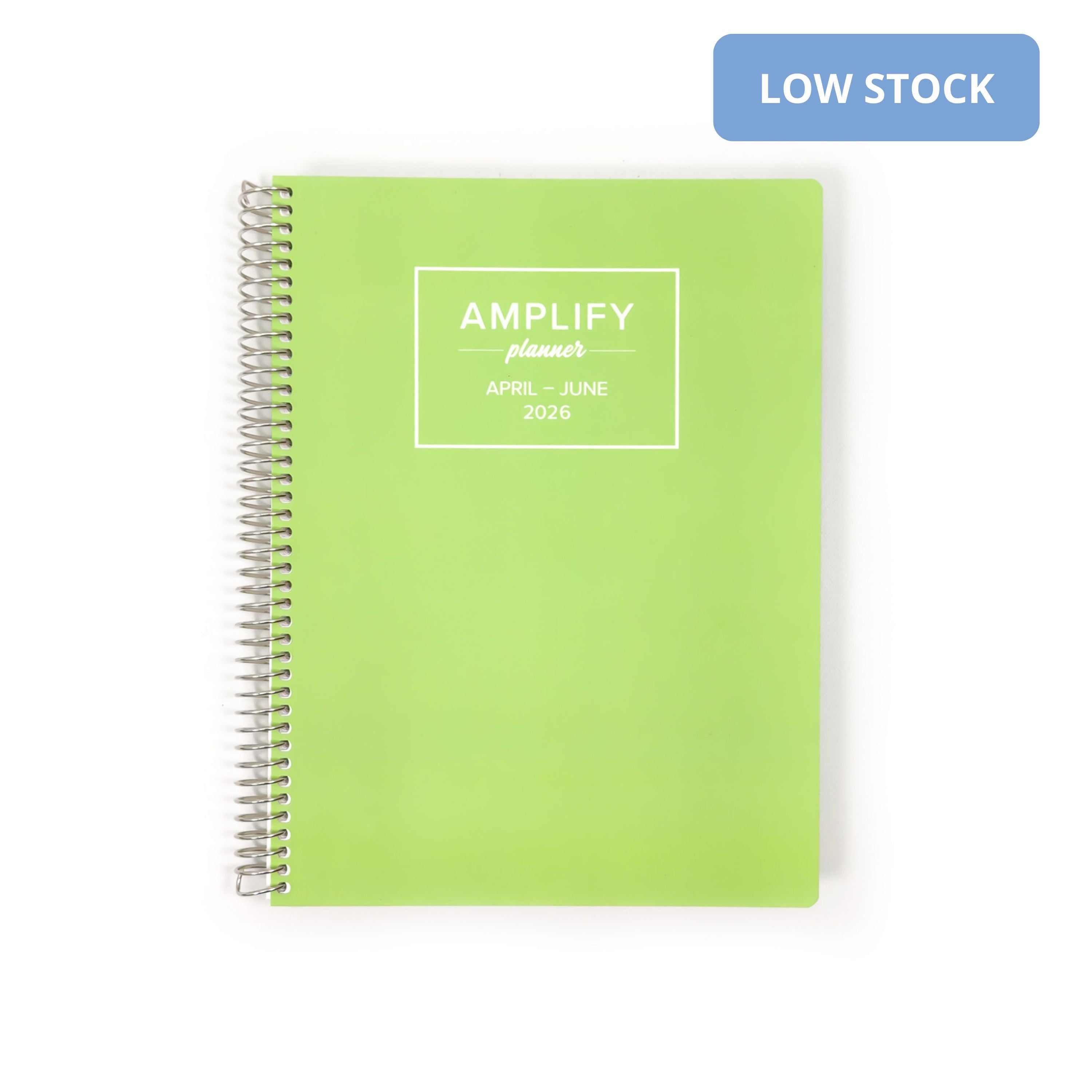 Daily Planner - April-June 2026 - Leaf me Be cover showcasing the Amplify Planner brand.