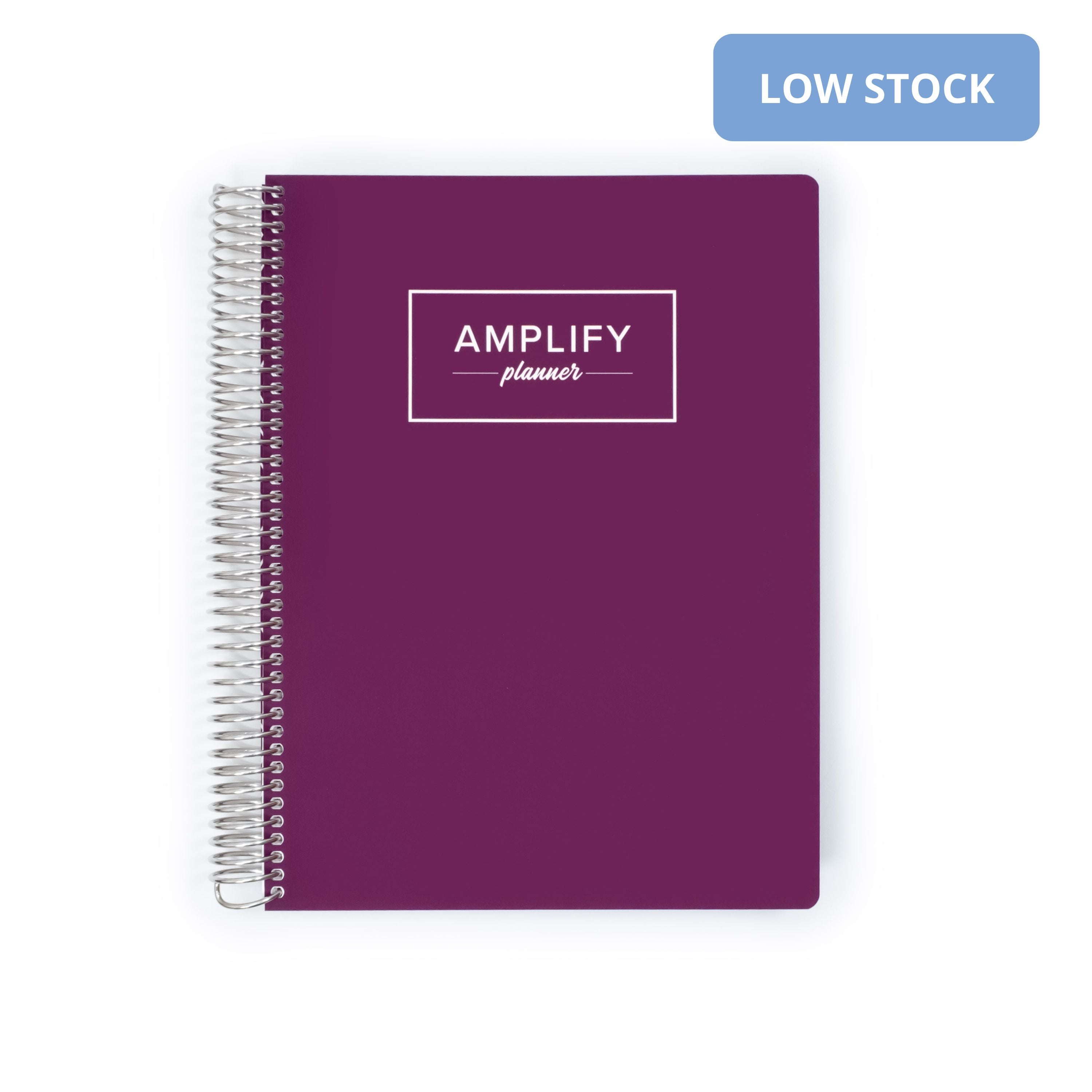 Front cover of the Weekly Planner - July 2026-June 2027 with a Purple Afterglow design by Amplify Planner ®.