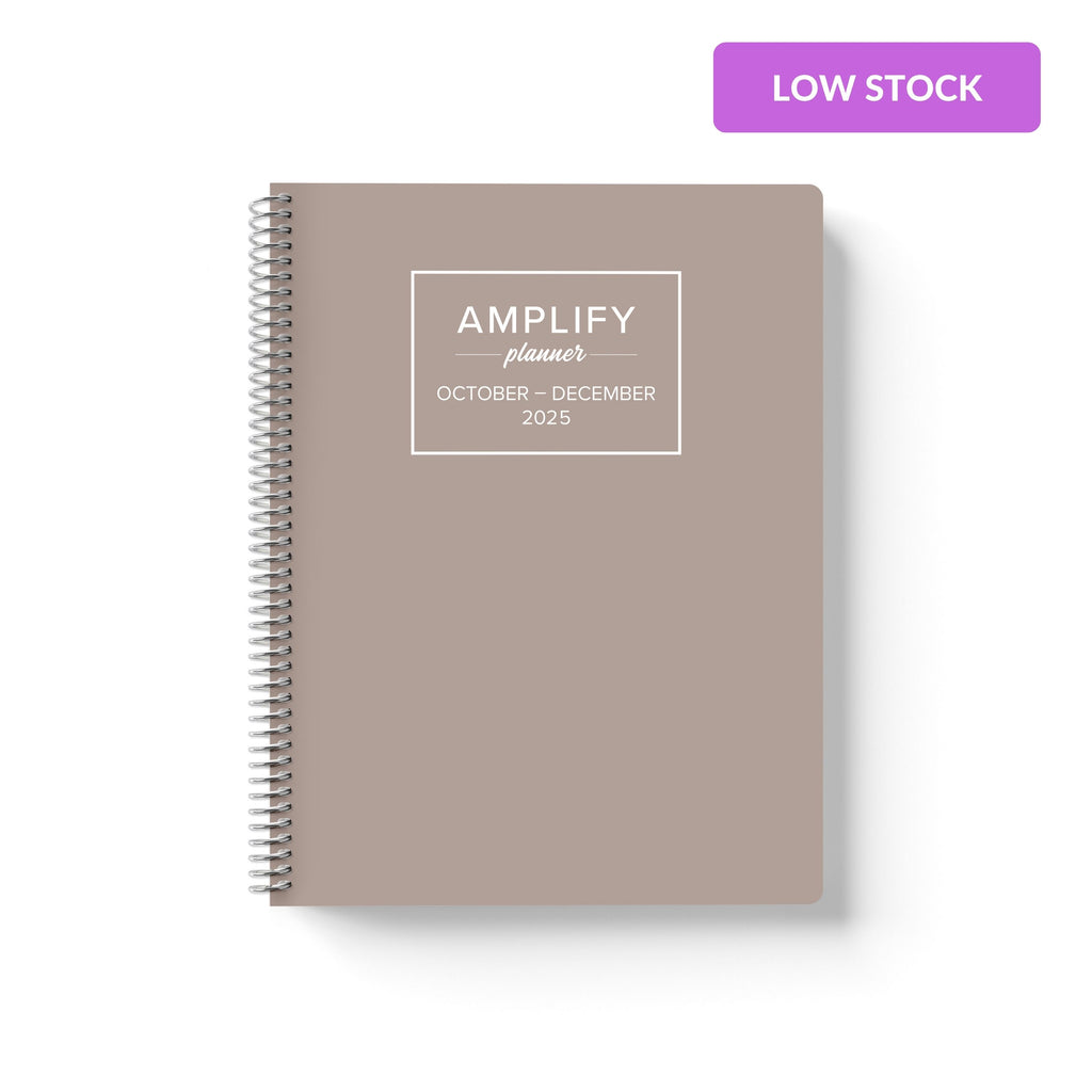 sweater weather q4 2025 quarterly daily amplify planner on white background