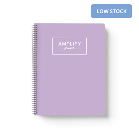 Lavender Grace cover of undated daily Amplify Planner daily planner on a white background