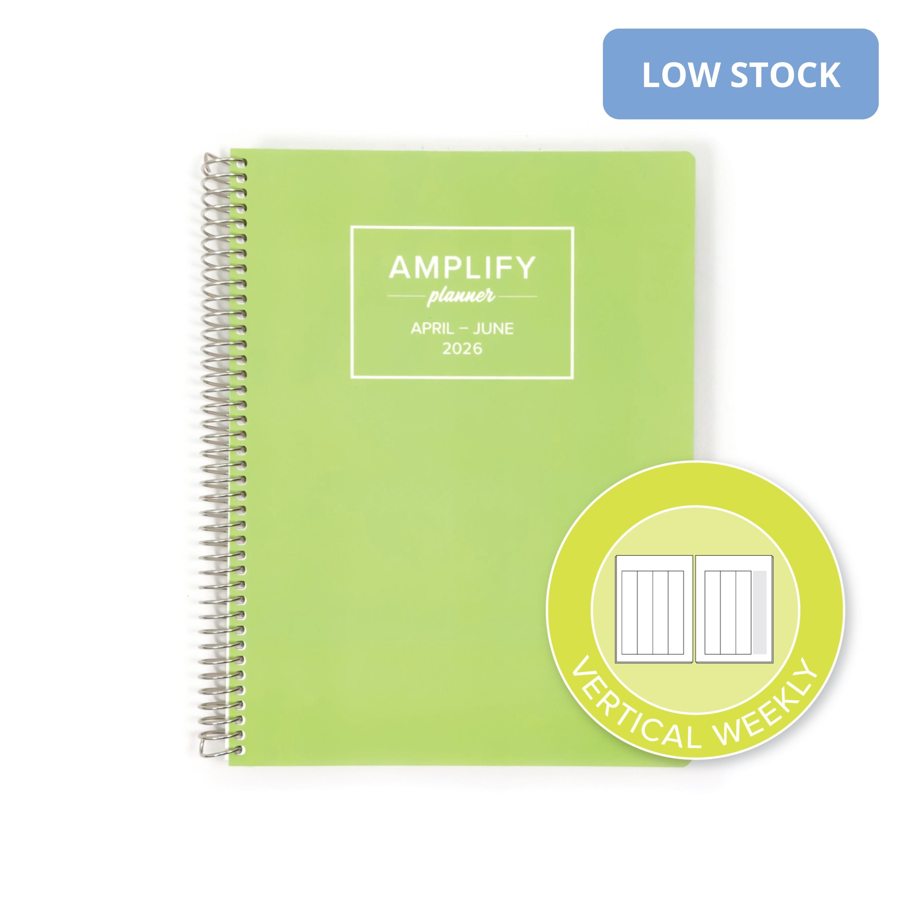 Daily Planner - April-June 2026 - Leaf Me Be featuring a vertical weekly layout icon.