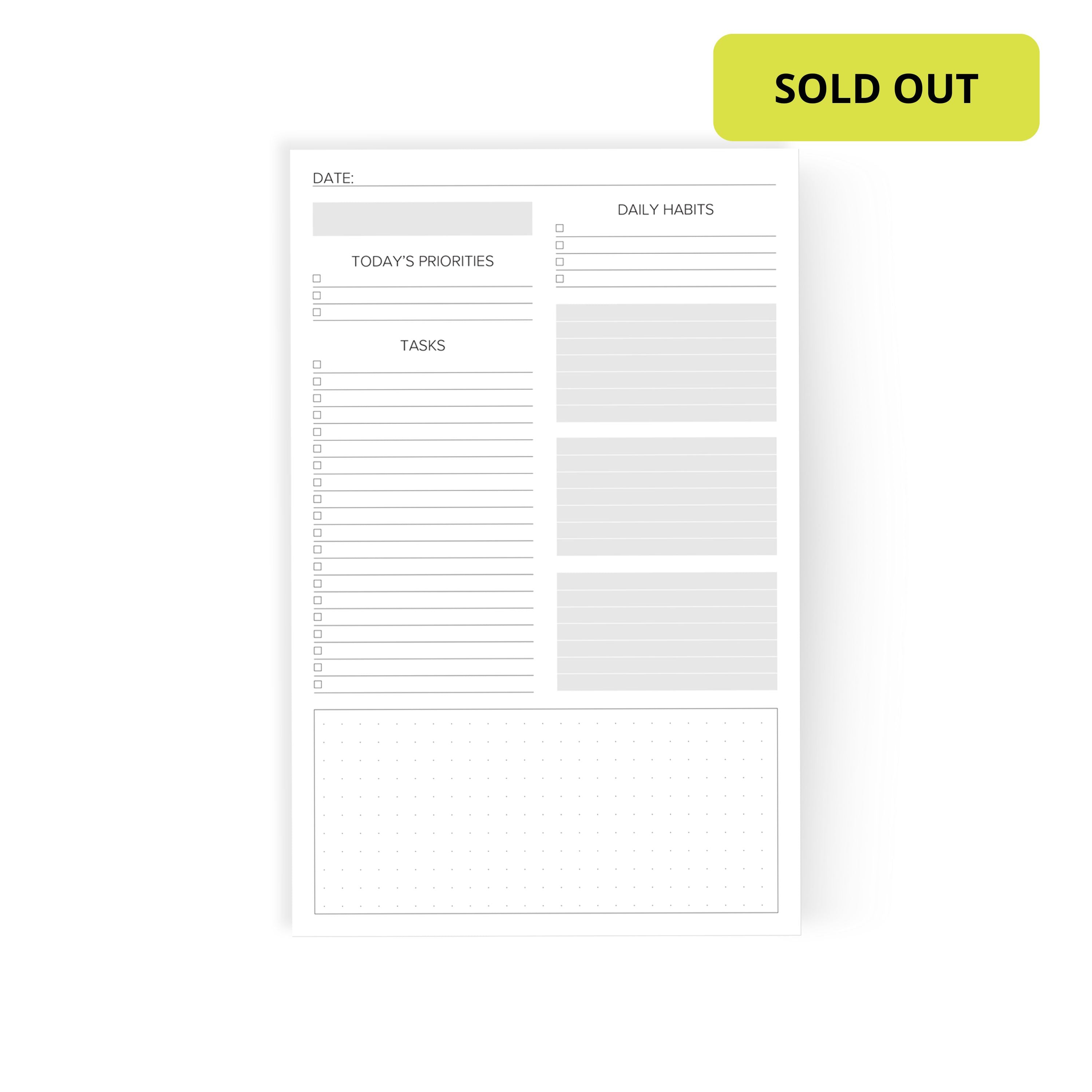 Amplify Daily Notepad – To-Do List with Top Priorities, Habits, and Notes