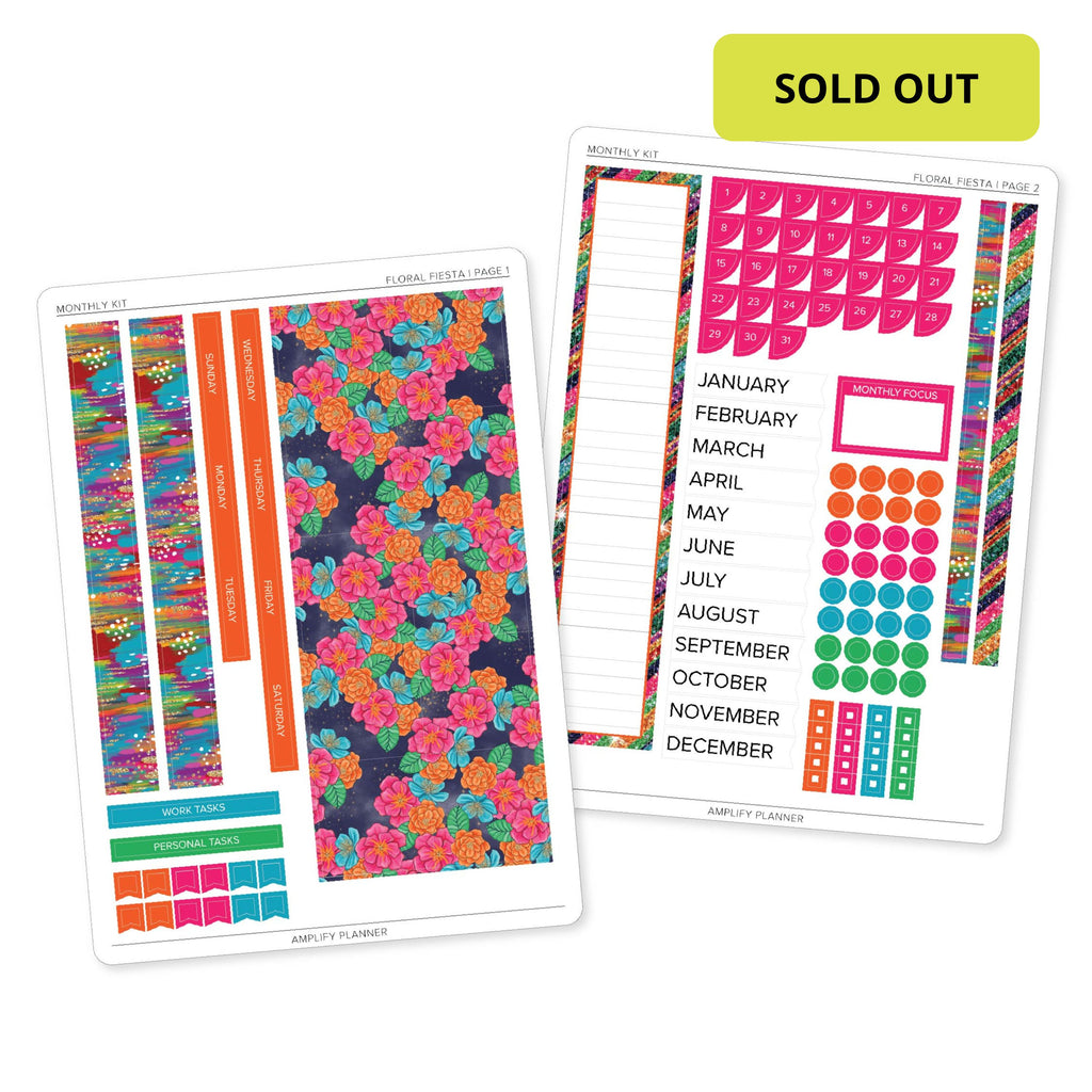 Floral Fiesta - Amplify Planner Monthly Sticker Kit