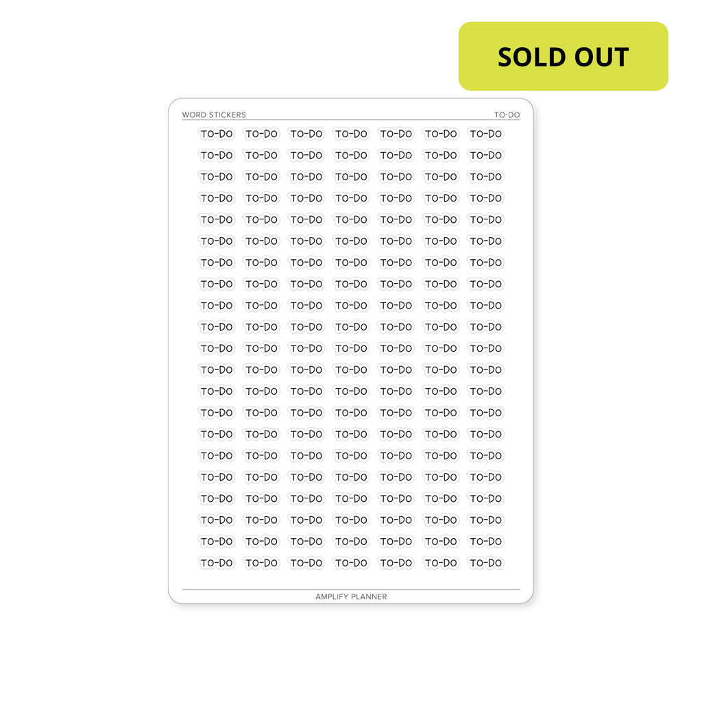 To-Do - Word Stickers