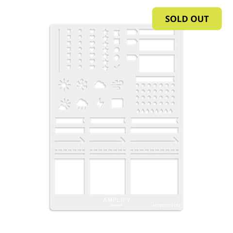 Amplify Planner Horizontal Weekly Stencil | Perfect for the Horizontal Weekly Layout