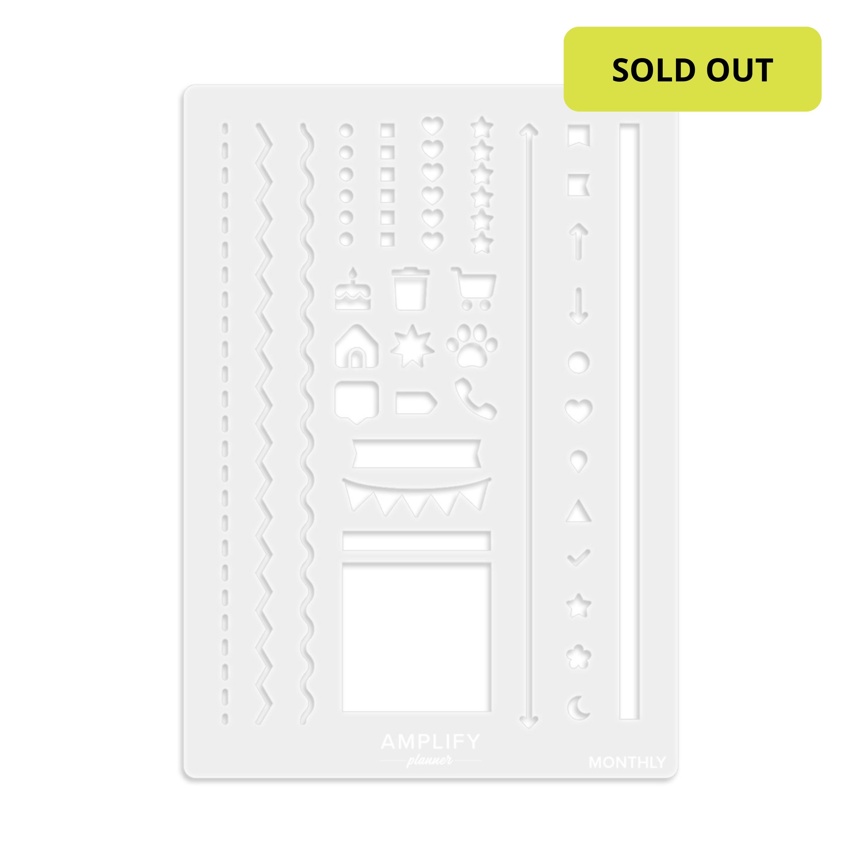 Amplify Planner Monthly Stencil | Perfect for the Monthly Layout