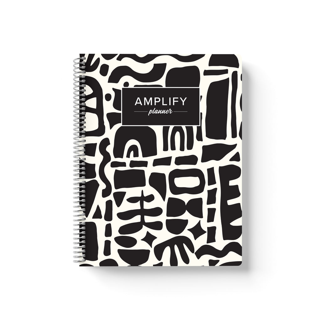 abstract collage quarterly undated amplify planner