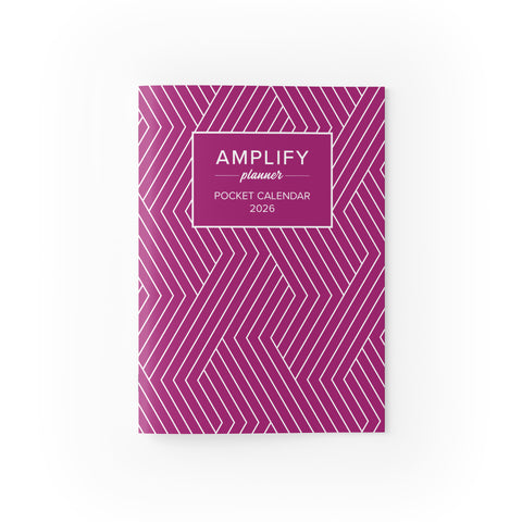 2026 Amplify Planner pocket calendar in the color boldy berry