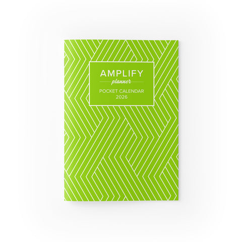 2026 Amplify Planner pocket calendar in the color brigthen up green