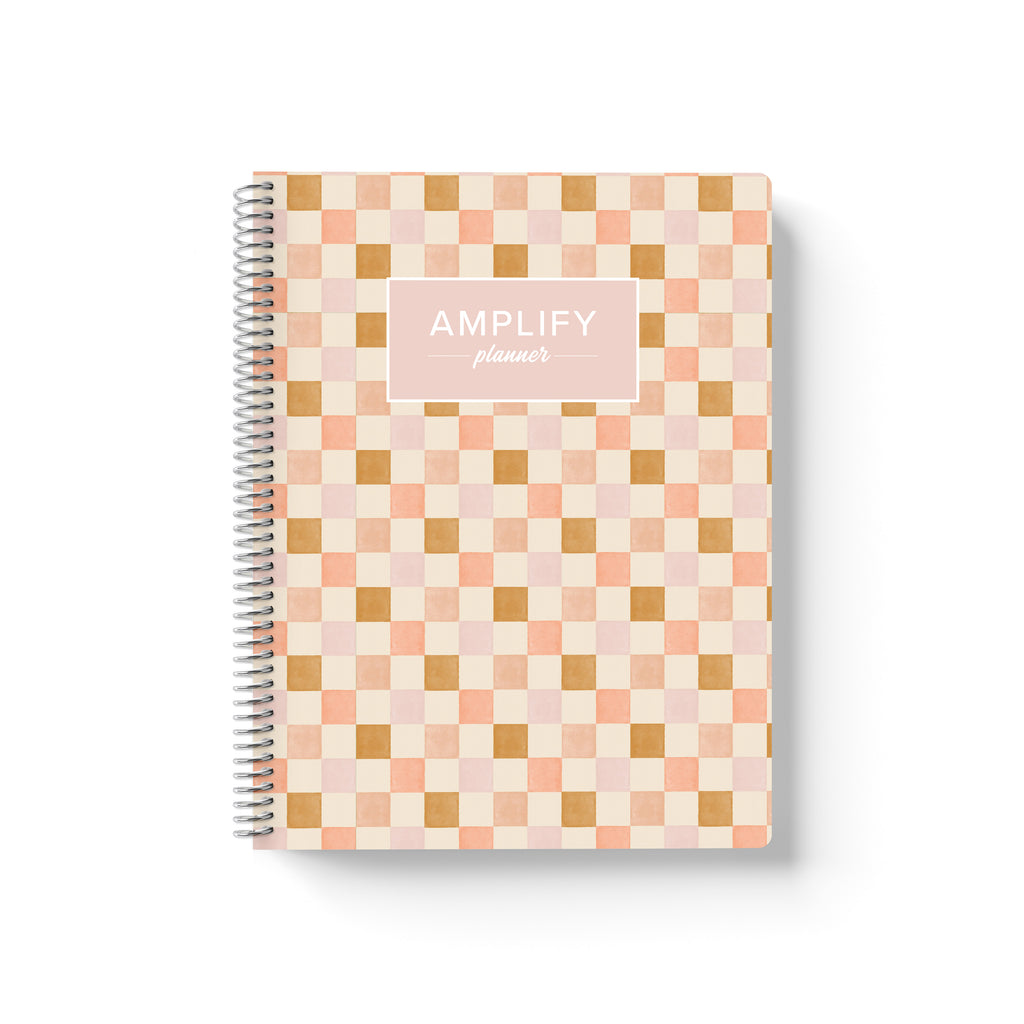 check in weekly Amplify Planner july 2025-june 2026 Weekly Planner on a white background.