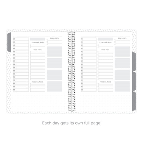 weekend daily layouts in undated daily Amplify Planner, showing full-day spreads for weekends
