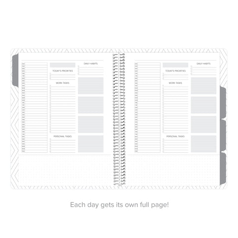 weekend daily layouts in undated daily Amplify Planner, showing full-day spreads for weekends