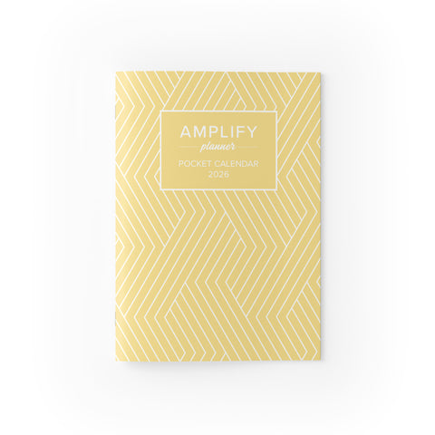 2026 Amplify Planner pocket calendar in the color daylight yello