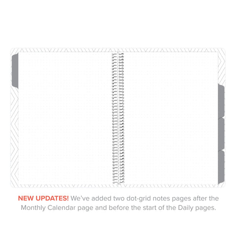 Extra dot grid notes pages in undated daily Amplify Planner for flexible note-taking