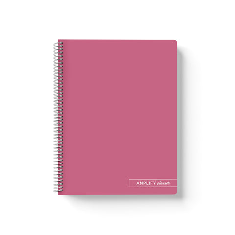 dusty rose spiral notebook amplify planner