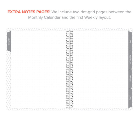 Extra dot grid notes pages for flexible planning in weekly Amplify Planner