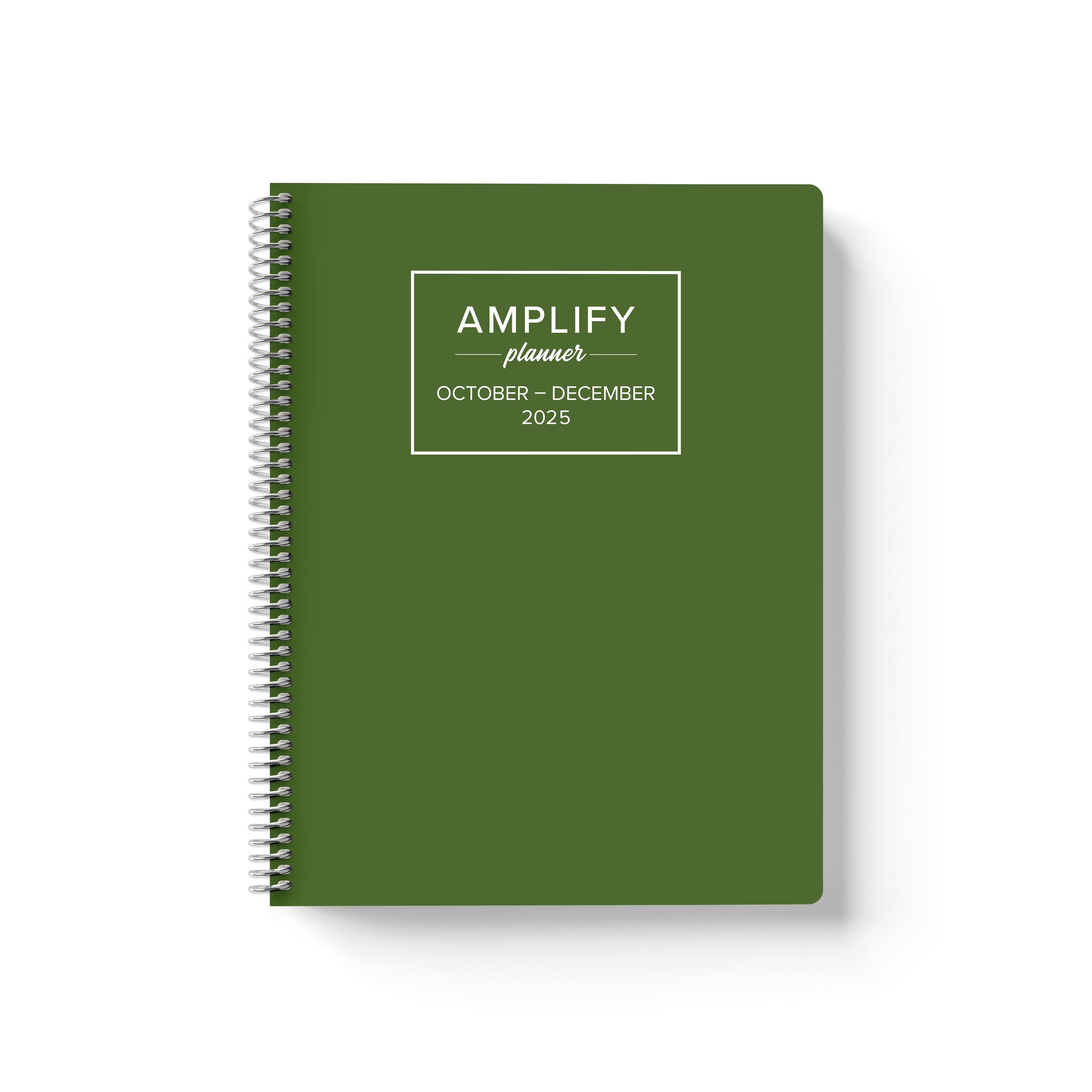 october-december 2025 daily Amplify Planner in cozy pines