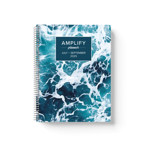 high tide q3 2025 quarterly daily amplify planner on white background
