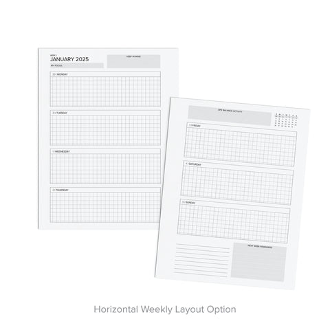 Amplify Planner 2025 Weekly printable Planner horizontal weekly layout